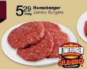 HomeBurger Jumbo Burgers-100gm