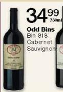 Odd Bins Bin 818 Cabernet Sauvignon-750Ml