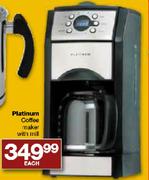 Platinum Coffee Maker With Mill-Each