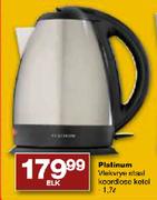 Platinum Vlekvrye Steel Koordlose Ketel-1.7ltr Elk