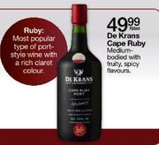 De Krans Cape Ruby-750ml