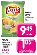 Simba Peanuts/Peanuts & Raisins-36x50g