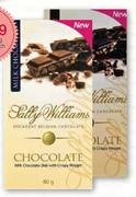 Sally Williams Chocolate Slabs Assorted -80gm Each