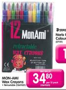 Mon-Ami Wax Crayons-Per 12 Pack 