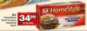 I & J HomeStyle Beef Burgers-570gm/600gm Each
