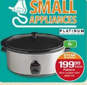 Platinum Slow Cooker With Glass Lid-6ltr 