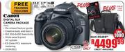 Canon Digital SLR Camera Package + 8GB SD Card + Bag 
