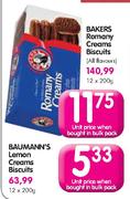 Baumann's Lemon Creams Biscuits-12x200g 