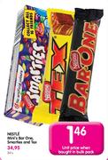 Nestle Mini's Bar One, Smarties & Tex-Each