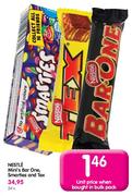Nestle Mini's Bar One, Smarties & Tex-24's