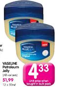 Vaseline Petroleum Jelly-12 x 50ml