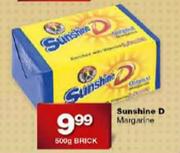 Sunshine D Margarine-500g Brick