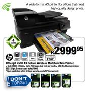 HP Officejet 7500 A3 Colour Wireless Multifunction Printer