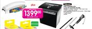 Fellowes P48C Shredder Plus Lunar A4 Laminator Bundle-Per Bundle