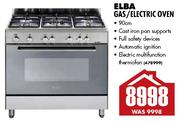Elba Gas/Electric Oven-90cm