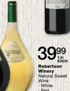Robertson Winery Natural Sweet Wine White-1.5L Each