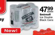 Smirnoff Ice Double Black Cans-6 x 250ml