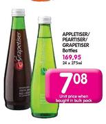 Appletiser/Peartiser/Grapetiser Bottles-1 x 275ml