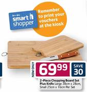 Chopping Board set-2 Piece Plus Knife