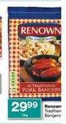 Renown 16 Traditional Pork Bangers-1kg