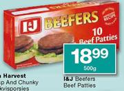 I&J Beefers Beef Patties-500g