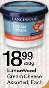 Lancewood Cream Cheese Assorted-230g
