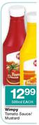 Wimpy Tomato Sauce/Mustard-500ml