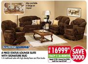 Commagomma Status Lounge Suite-4 Piece With Signature Rug