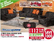 Commagomma Ghia Lounge Suite-3 Piece Plus 2 Free Cubes
