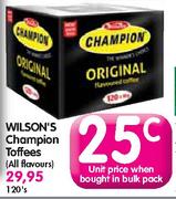Wilson's Champion Toffees-120's