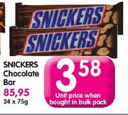 Snickers Chocolate Bar-75g Each
