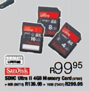 SanDisk SDHC Ultra II Memory Card-4GB