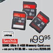 SanDisk SDHC Ultra II Memory Card-16GB-