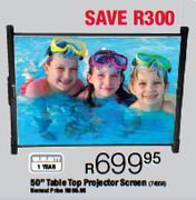 50'" Table Top Projector Screen