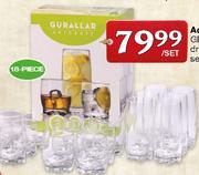 aAdora Glass Drink Set-18 Piece Per Set
