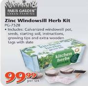 Paris Garden Zinc Windowsill Herb Kit-Per Set