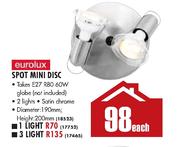 Eurolux Spot Mini Disc 190mm-2 Lights Each