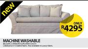 Machine Washable Belgian 2 Divison Slipcover Couch