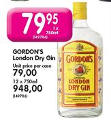 Gordon's London Dry Gin-12x750ml