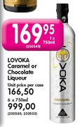 Lovoka Caramel Or Chocolate Liqueur-6x750ml