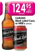 Carling Black Label Cans Or NRB-24x340ml