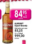 Klipdrift Export Brandy-12x750ml