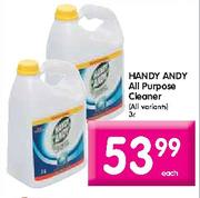 Handy Andy All Purpose Cleaner-3L Each