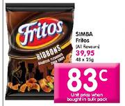 Simba Fritos-Unit Price When Bought In Bulk Pack