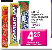 Nestle Peppemint Cris,Chocolate Log Or Rolo (Large)-40's