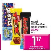 Nestle Mini Bar-One,Tex Or Smarties Each