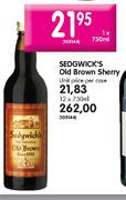 Sedgwick's Old Brown Sherry-750ml