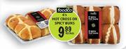 Foodco Hot Cross or Spicy Buns-6's Per Pack