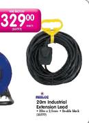 Reeloc 20m Industrial Extension Lead-20mx2.5mm Black