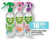 Air Wick Aqua Mist Air Freshner Assorted-345ml Each